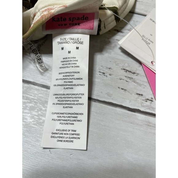 Kate Spade New York IVORY Floral-Print Twist-Front One-Piece Swimsuit - Picture 4 of 8